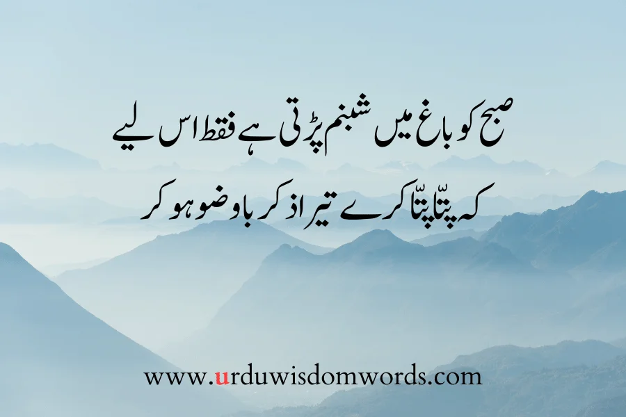 allama iqbal urdu quotes along with pictures blue background
